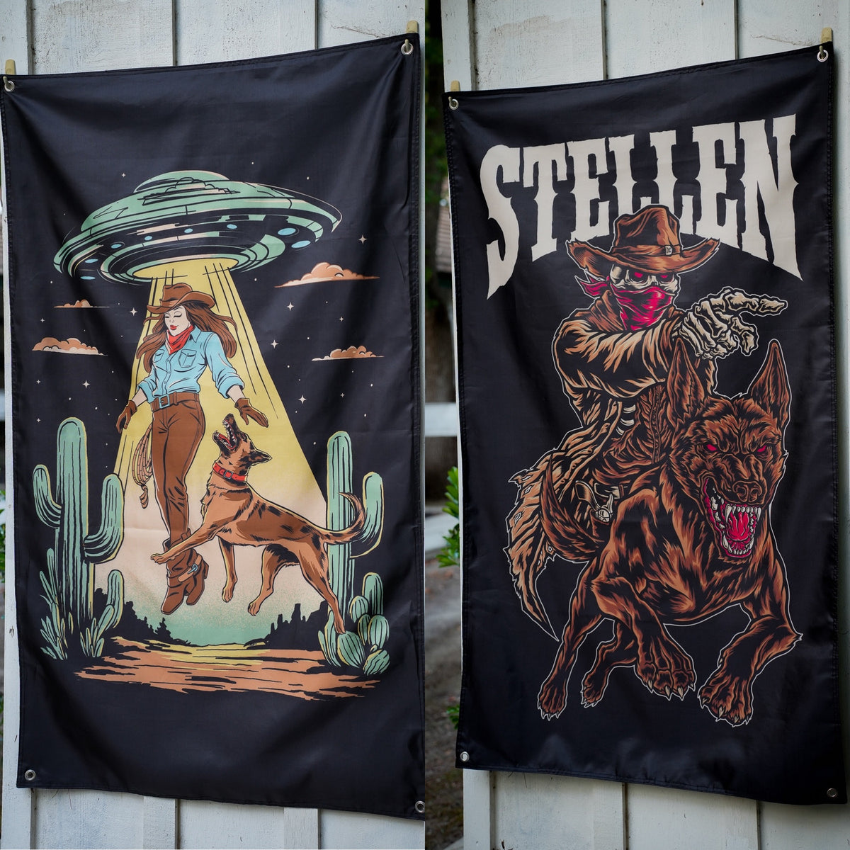 Beam Me Up Double-Sided Flag – Defcon Propaganda