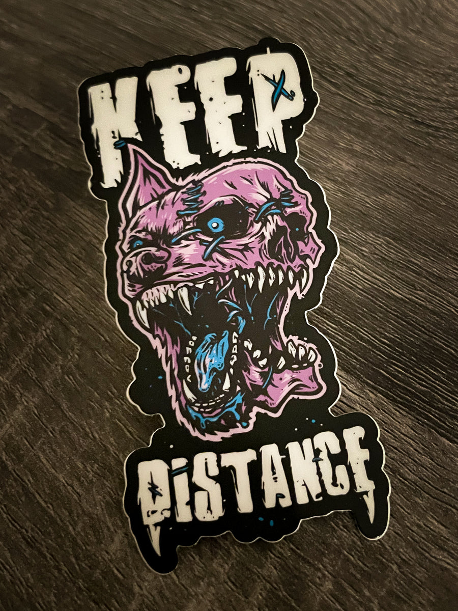 Def Salv Sticker Keep Distance V3 Die-Cut Sticker – Defcon Propaganda