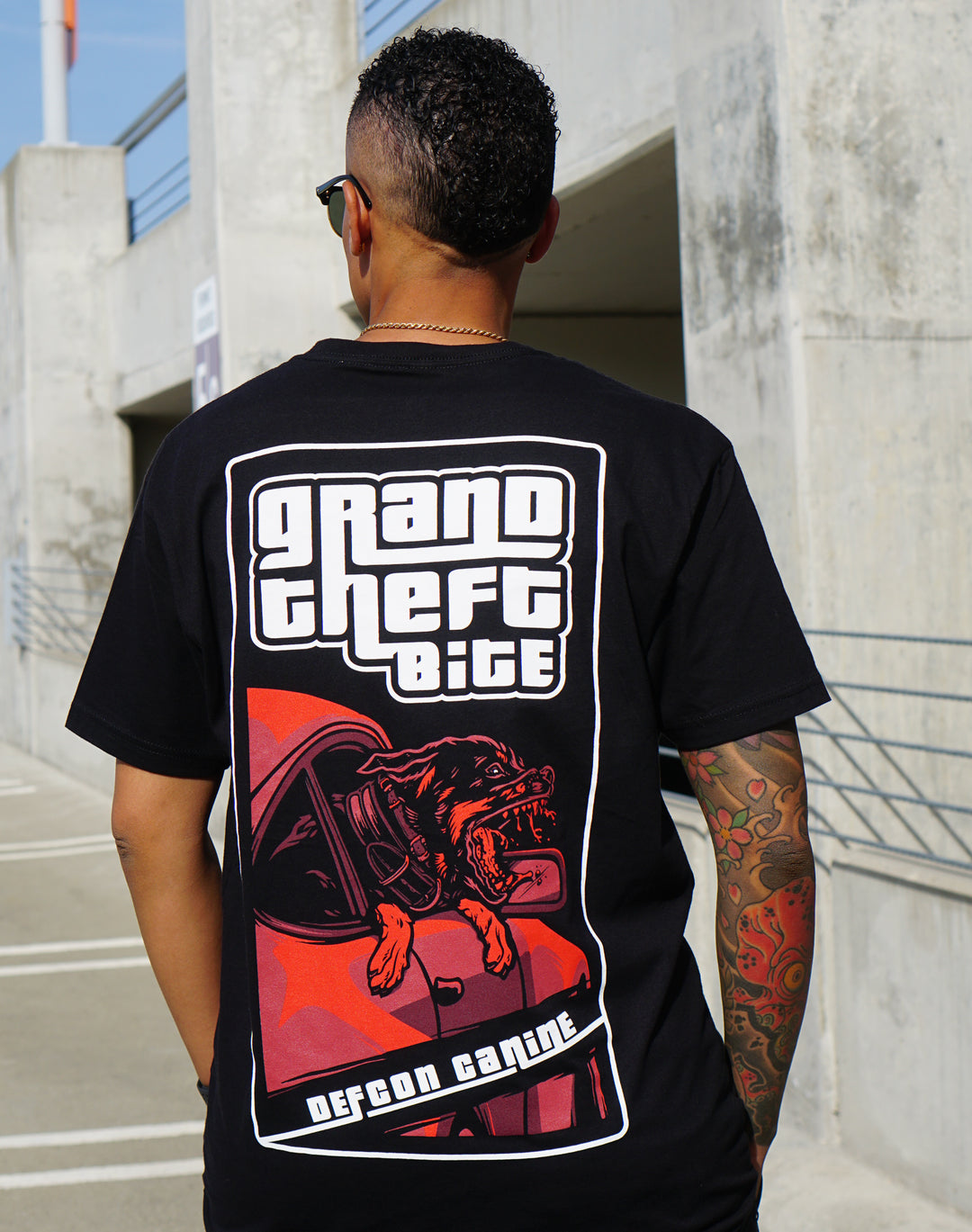 Grand Theft Bite Rottweiler (Red) T-Shirt – Defcon Propaganda